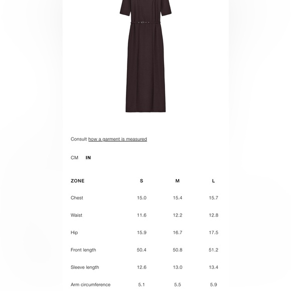 Zara NWT Sleek Chocolate Brown Midi Dress - Picture 9 of 10